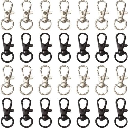 60pcs/set Alloy Swivel Lobster Claw Clasps 360° Swivel Snap Hook For Jewelry making DIY Accessories 32mm long Mixed Color