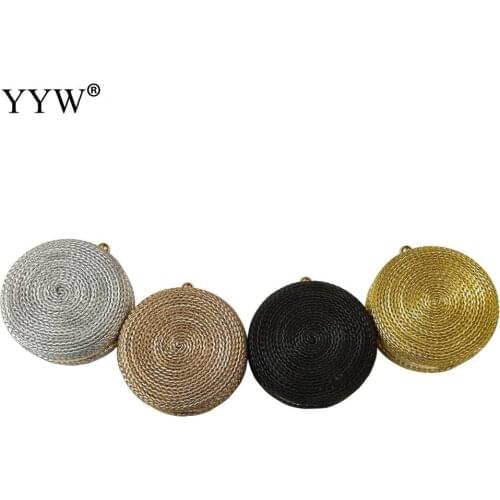 Womens Pu Leather Round Clutch Bridal Wedding Parites Prom Sac Evening Prom Handbag Purse Party Bags Clutches Pochette Femme