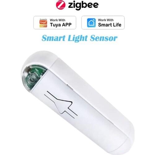 1-3Pcs Light Sensor Indoor / Outdoor Brightness Sensor Smart Light Sensor Work with Tuya Smart Life APP Monitor Zigbee Gateway