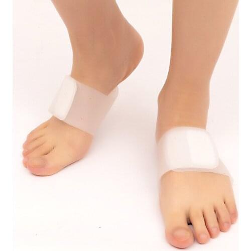 1Pair Adjustable Arch Support Sleeves Plantar Fasciitis Silicone Heel Spurs Foot Care Flat Feet Socks Pads Orthotic Insoles