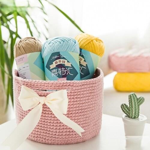 100g 100% acrylic Flat yarn Colorful Knitting Crochet Yarn Blended Thread Weaving Soft Wool Making Bag Scarf Carpet diy