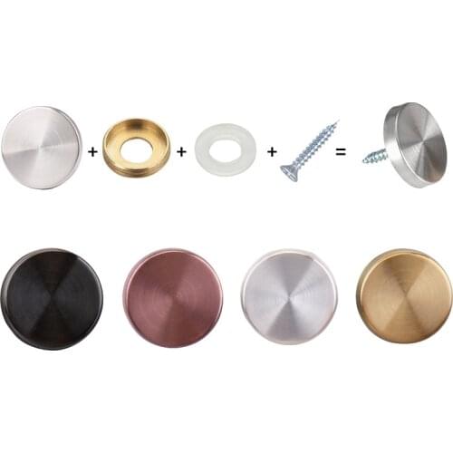 4PCS Billboard decoration nails glass fasteners mirror fixing nails stainless steel decoration screw covers furniture hardware