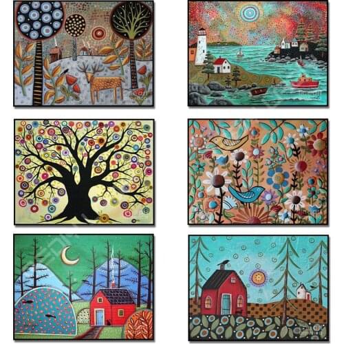 5D DIY Diamond Embroidery Scenery Cottage Diamond Painting Full Square/Round Diamond Mosaic Picture of Rhinestones Home Decor
