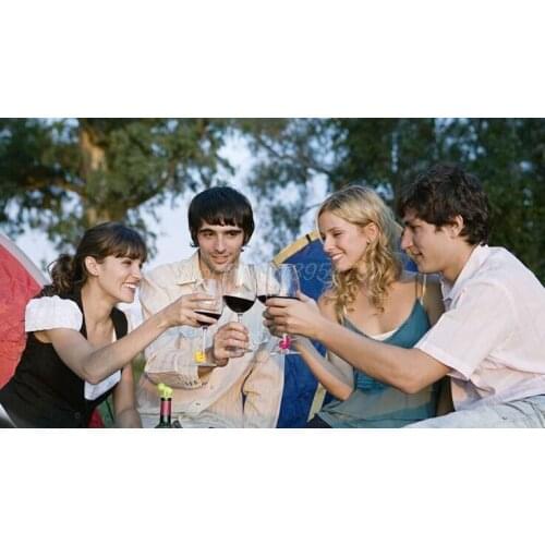 7 pcs/set Dedicated Cup Wine Glass Silicone Label Rubber Wine Classes Marker with Bottle Stopper 160Set