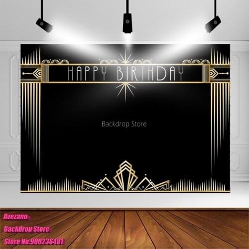 Avezano Mysterious Noble Black Photography Background Rose Gold Birthday Party Backdrop Cake Smash Table Decor for Photo Studio