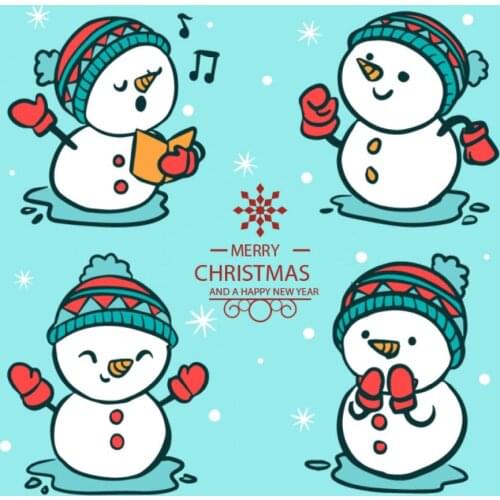 AZSG Lovely Christmas Snowman Clear Stamps For DIY Scrapbooking Decorative Card making Crafts Fun Decoration Supplies 13*13cm