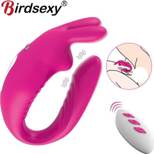 Wireless Vibrators For Couples Dildo G Spot Silicone Rabbit Stimulator Double Vibrators Dildos Sex Toys For Woman Masturbator