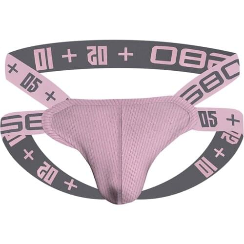 Brand Hot Sale Men Underwear Male Sexy Thong Cotton Cloth Quality Comfortable Breathable 6 Color Man Underwears Gay