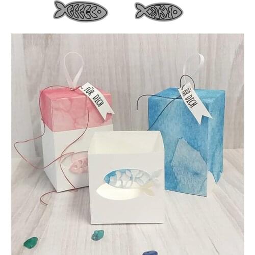 CH Two Fishes Metal Cutting Dies Scrapbooking Album DIY Card Craft Embossing Background Die Cuts New 2020 Arrival