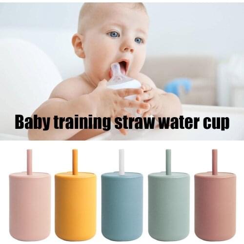 Colorful Baby Silicone Water Cup Feeding Cup Food Grade Silicone Baby With Silicone Sippy Leakproof Cup BPA Free