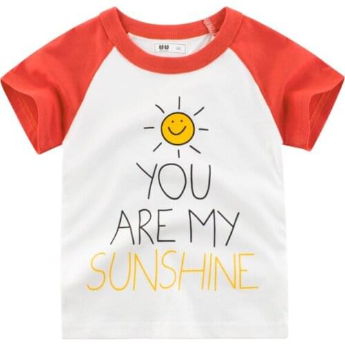 Kids T Shirt For Summer Children Cartoon Baby Cat Infant Boys Girls T-Shirts Clothes Cotton Toddler Tops 18M-8Y