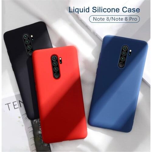For Redmi Note 8 Pro Case Liquid Microfiber TPU Silicone Thin Phone Capas Fundas Cover For Xiaomi Redmi Note 8 Case Redmi Note 8