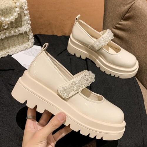 Big Size 35-43 Platform College Style Women Jk Uniform Shoes Lolita Gothic Vintage Black Fashion Kawaii Sweet Girls Loli Female