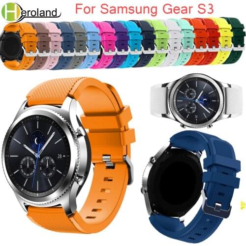 Gear S3 Frontier/Classic Watch Band 22mm Silicone Sport Replacement Watch Men womens Bracelet watches Strap for Samsung Gear S3