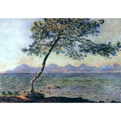 100% handmade Claude Monet Oil Painting Reproduction on Linen canvas,at-cap-d-antibes,museum quality