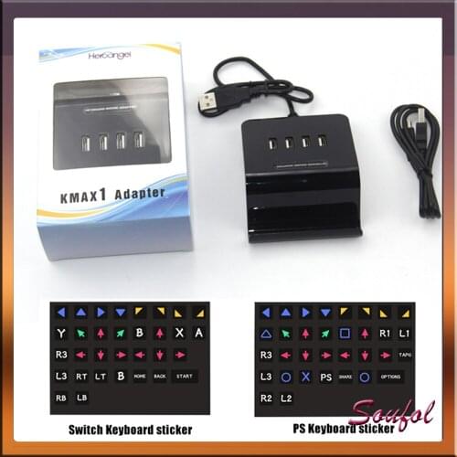 KMAX1 Keyboard For Xbox One/PS4/PS3 Converter Keyboard mouse For Nintendo switch Keyboard converter Adapter Converter USB Hub