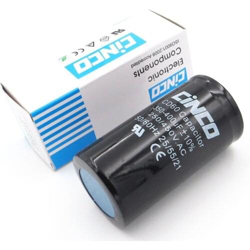 350-400uF 250-450V AC Appliance Motor Start Run Capacitor CD60 Air Compressor Capacitors Heavy Duty Electric Motor Starting