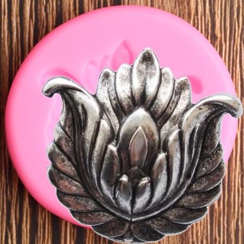 Lotus Flower Silicone Molds Cookie Baking Fondant Cake Decorating Tools Candy Chocolate Gumpaste Mould Resin Clay Soap Moulds