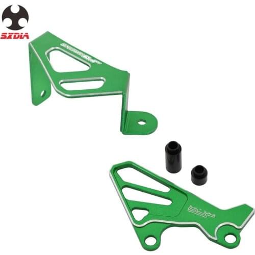 Motorcycle CNC Front Sprocket Guard Protect Cover & Motorcycle Rear Brake Caliper Shield Cover Protector For KLX250 2005-2020