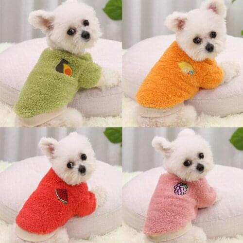 Soft Fleece Pet Clothes for Cats Sphynx Coat Jackets Small Dogs Puppy Suit Chihuahua Cute Fruit Print Cat Costumes Pets Clothing