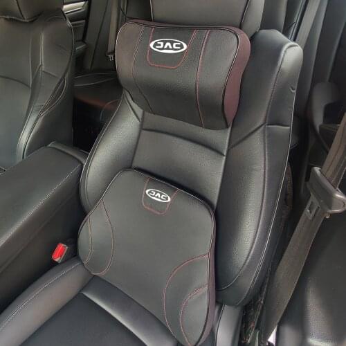 Genuine leather Soft Memory Car Seat Headrest Neck Pillow Comfortable Cushion For JAC Refine Rein J1 J2 J3 J3 Turin J4 J5 J6 J7