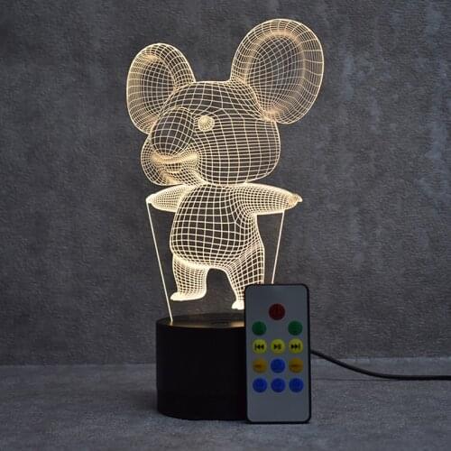 Koala Sleep With 3D Desk Light New Strange Sleep Sound Remote Control Small Night Lamps Home Decoration