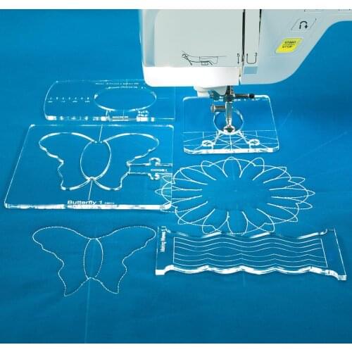 New ruler template sample set butterfly ruler for domestic sewing machine 1 set = 4pcs #BT-04