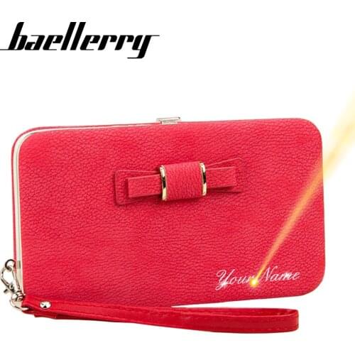 2021 New Women Wallets Name Engraving Fashion Long Top Quality Card Holder Classic Female Purse Zipper Wallet For Women