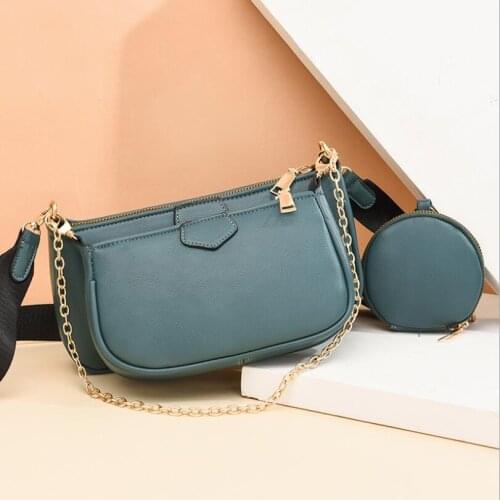 2021 Summer New Style Fashion Temperament Chain Bag Elegant Shoulder Bag Three-in-one Female Bag Womens Messenger Bag