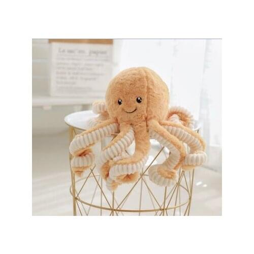 About 40cm lifelike brown octopus plush toy cartoon octopus soft doll kids toy birthday gift b2844