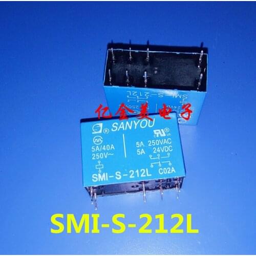 Relay SMI-S-212L conversion of two groups of 8 feet 5A 250VAC instead of HRM1H-S-DC12V-C