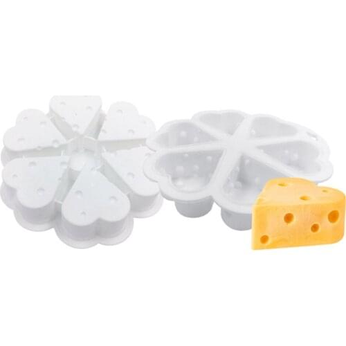 6 Cavity Cheese Heart Shape Silicone Mold For Baking Mousse Dessert Mold Non Stick Jelly Pudding Pastry Bakeware Cake Decorating