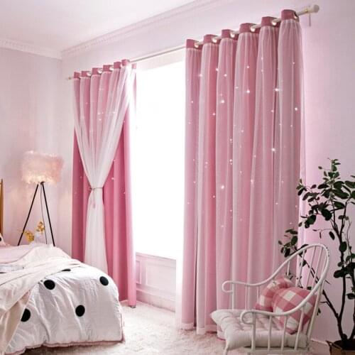 Modern Warm Printing princess pink blue green Curtains for Bedroom Floral Cartoon Curtains for Living room