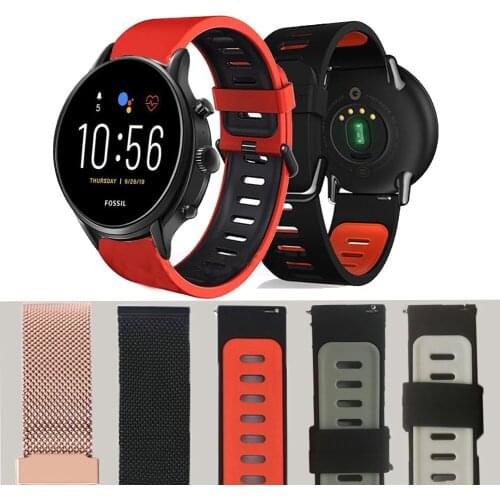 Sports silicone Wrist Strap For Fossil Gen 5 Carlyle HR Julianna HR Band for Fossil Sport 43mm / Q Explorist HR Gen 4 Bracelet