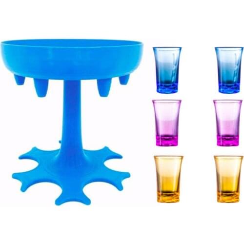 6 Shot Glass Dispenser and Holder, Dispenser For Filling Liquids, Bar Cocktail Shots Dispenser, Multiple 6 Shot Cocktail