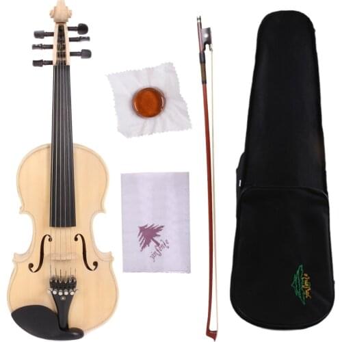 High Quality 6 string violin 4/4 Full Size Solid maple Spruce wood Ebony fittings with Violin case Bow