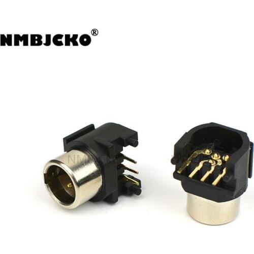 High quality new 25pcs/lot Mini XLR Chassis Panel Mount XLR Female 3PIN/4PIN connector