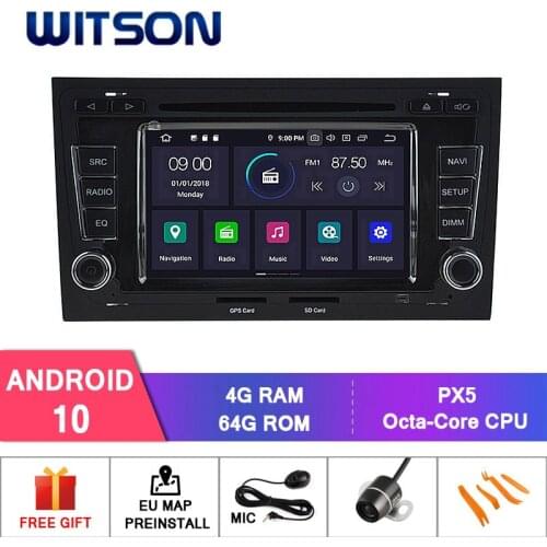 WITSON Android 10 Octa Core CAR DVD For AUDI A4 S4 RS4 2002 2003 2004 2005 2006 2007 2008 Car Multimedia Player Stereo AutoAudio