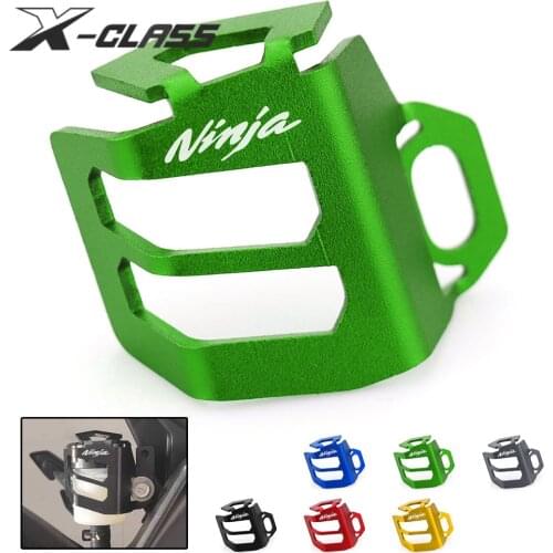 For KAWASAKI NINJA 400 650 2017 2018 2019 Motorcycle Rear Brake Fluid Tank Oil Cup Protector Cover Holder Bracket CNC Aluminum
