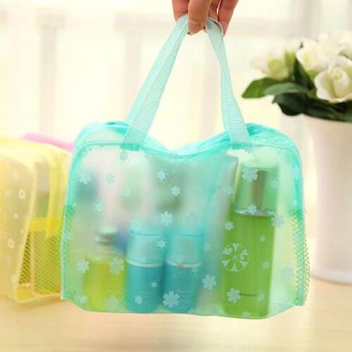 Womens Bag Portable Travel Wash Makeup Bag Clear Waterproof Cosmetic Skin Care Makeup Beauty Bags Home Storage