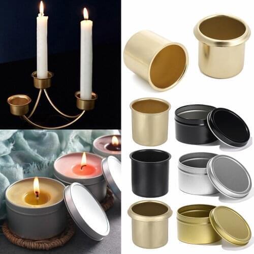 1 Pc Hot DIY Metal Candle Cups Tapered Wax Candles Candle Craft for Home, Party Event Weddings &Valentines Day Decoration