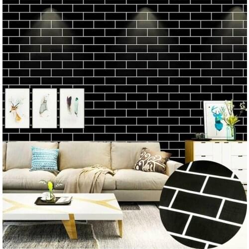 10mX45cm/roll Wall Sticker Imitation Brick Bedroom Decoration Waterproof Self Adhesive Wallpaper Living Room Kitchen TV Backdrop