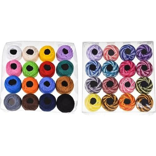 16 Colors Cross Stitch Thread Embroidery Sewing Thread Diy Hand-Knitted Patch Thread Sewing Supplies