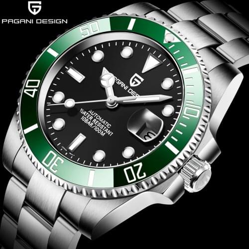 2021 New PAGANI Design Automatic Mechanical Watch Men NH35A Stainless Steel Waterproof Watch 40mm Men Sports Watch Reloj Hombre