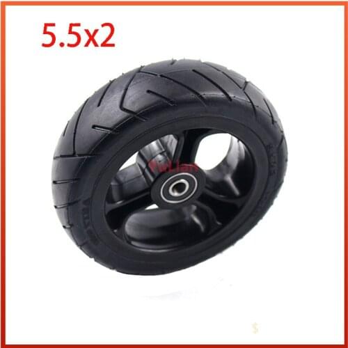 5 inch 5.5x2 wheel with good quality Nes carbon fiber scooter solid tire with alloy rim tires dolly