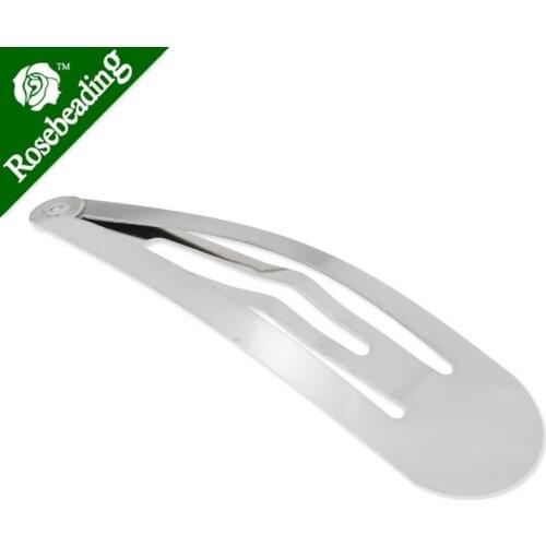 68*18mm Metal Snap Clips,hair clips,Nickel color,20pcs/lot-C4511