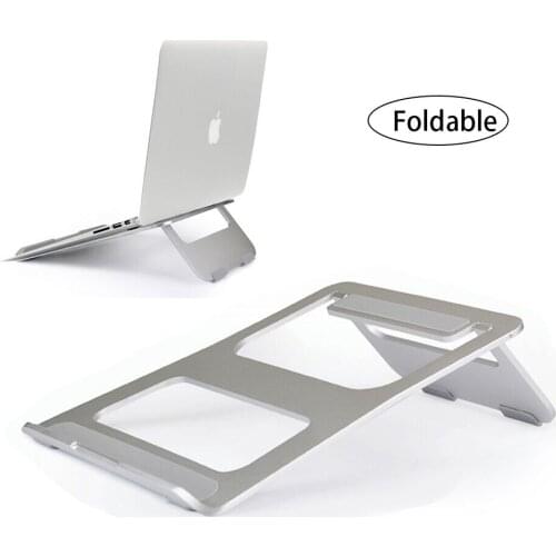 Acoki Adjustable Height Aluminum Alloy Laptop Stand Foldable Portable Notebook Tablets Cooling Holder for MacBook Air Pro iPad