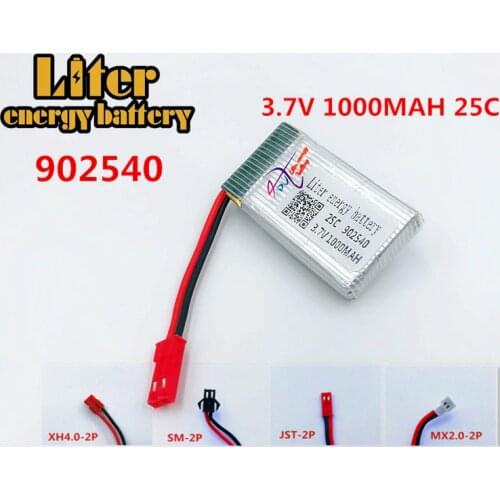 X400/X500/X300C/X800/1315/HJ818/HJ819 3.7V 1000mAh 25c Lipo Battery 902540 RC Quadcopter Drone Spare Part 3.7 v battery