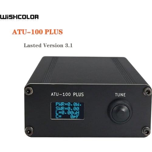 ATU-100 PLUS New Upgraded 100W Open Source Shortwave Automatic Antenna Tuner with Metal Shell Charger For 10W -100W Radio