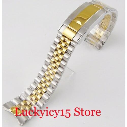20mm Width Lug Two-Tone Stainless Steel Watch Jubilee Strap Bracelet for SUB Men Watch